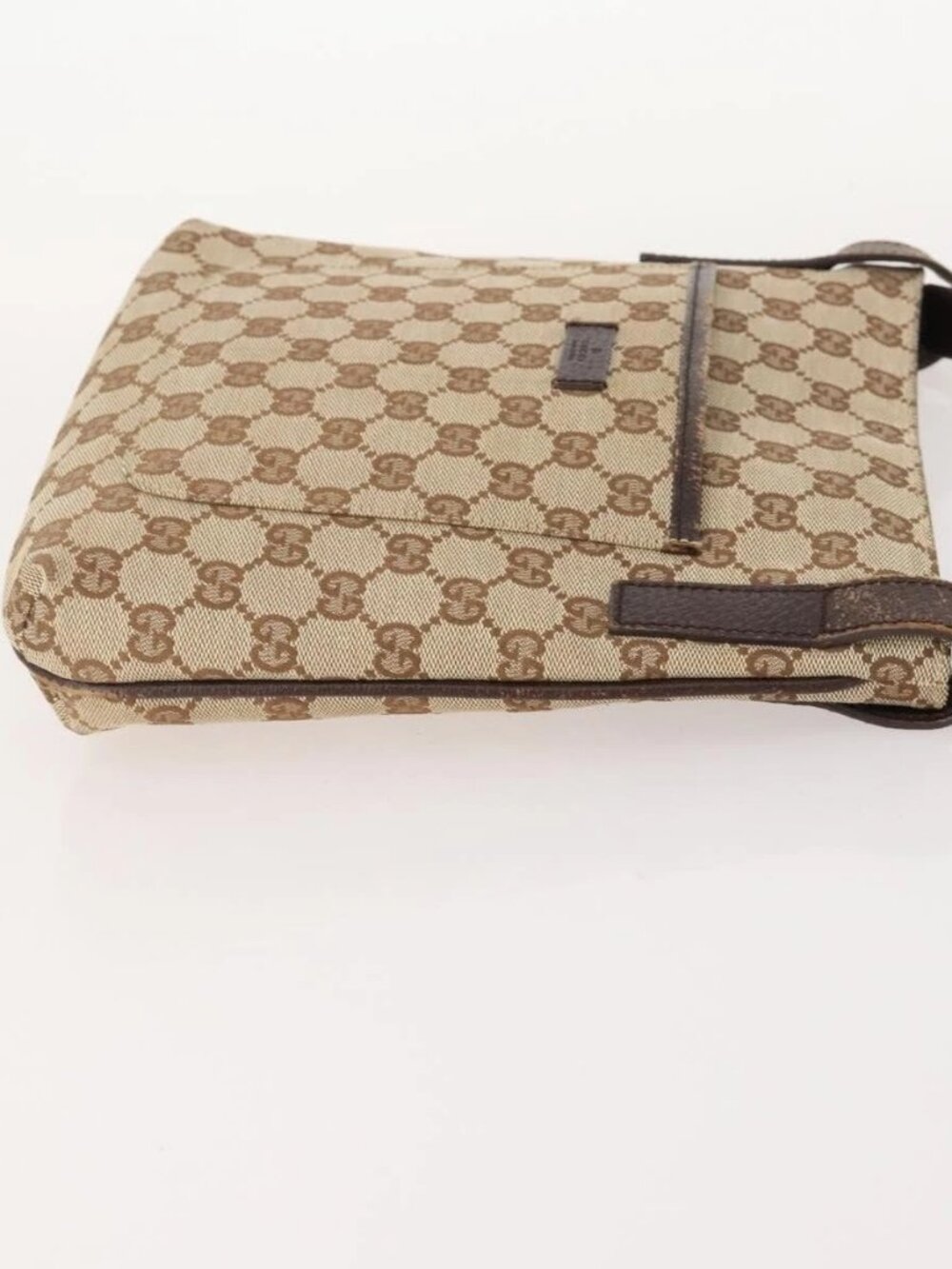 GUCCI GG Canvas Shoulder Bag Beige Silver 122793 Auth ep13100 - Picture 4 of 16